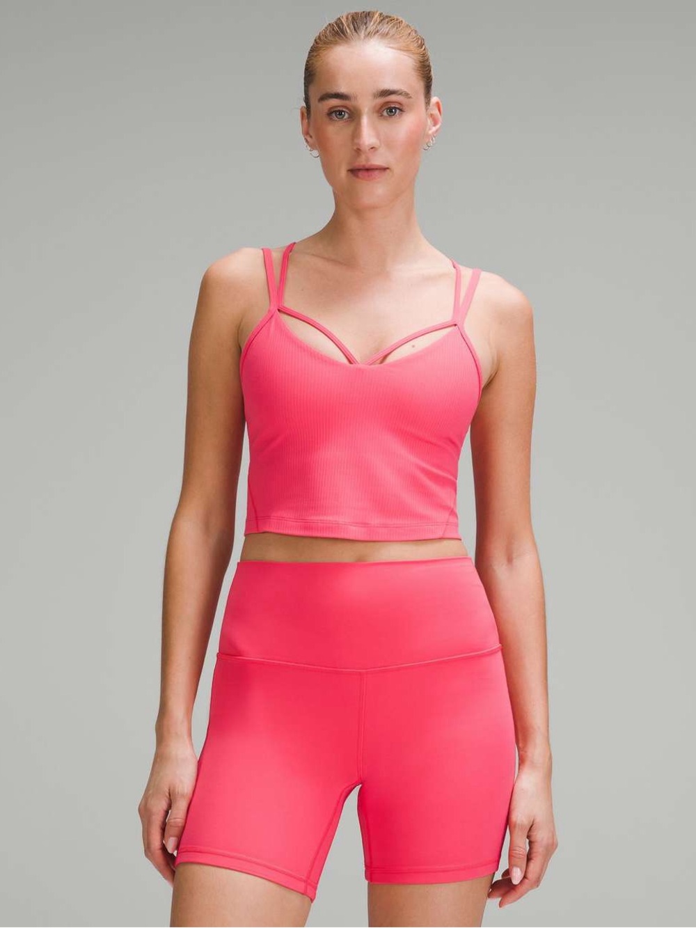 Lululemon Align Strappy Ribbed Tank Top *Light Support, A/B Cup in Glaze Pink